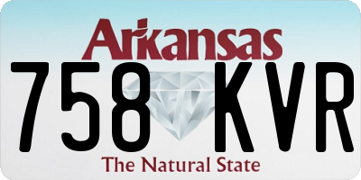 AR license plate 758KVR