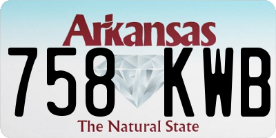 AR license plate 758KWB