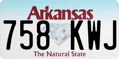 AR license plate 758KWJ