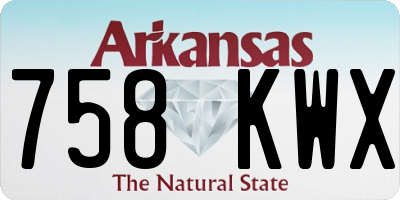 AR license plate 758KWX
