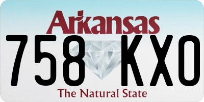 AR license plate 758KXO