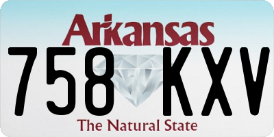 AR license plate 758KXV