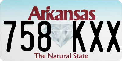 AR license plate 758KXX