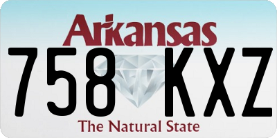 AR license plate 758KXZ