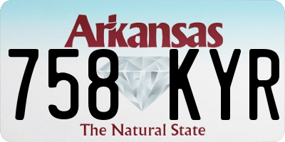 AR license plate 758KYR