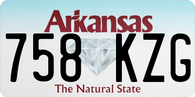 AR license plate 758KZG