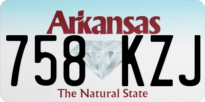 AR license plate 758KZJ