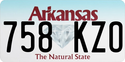 AR license plate 758KZO