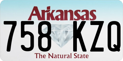 AR license plate 758KZQ