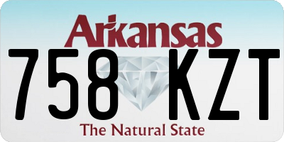 AR license plate 758KZT