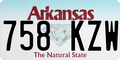 AR license plate 758KZW