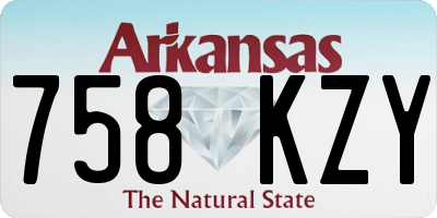 AR license plate 758KZY