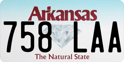 AR license plate 758LAA
