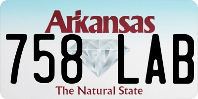 AR license plate 758LAB