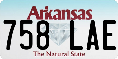 AR license plate 758LAE