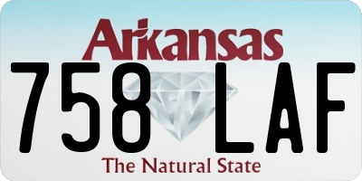 AR license plate 758LAF