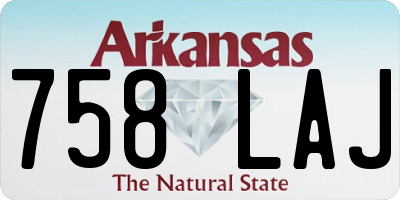 AR license plate 758LAJ