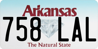 AR license plate 758LAL