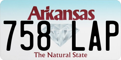 AR license plate 758LAP