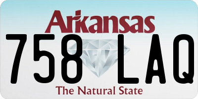 AR license plate 758LAQ