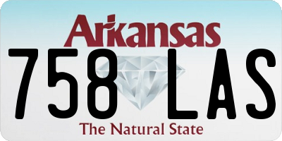 AR license plate 758LAS