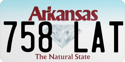 AR license plate 758LAT