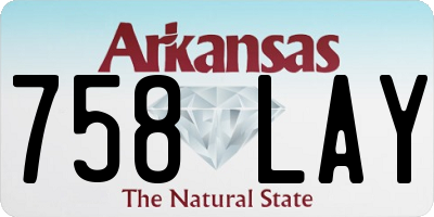 AR license plate 758LAY