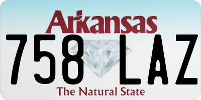 AR license plate 758LAZ