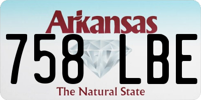 AR license plate 758LBE