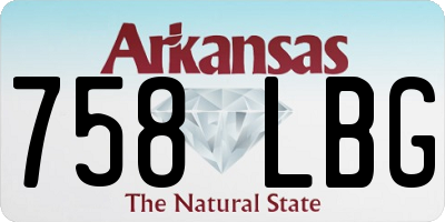 AR license plate 758LBG