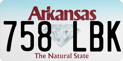 AR license plate 758LBK