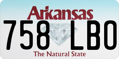AR license plate 758LBO