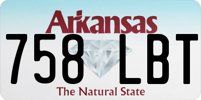 AR license plate 758LBT