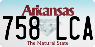 AR license plate 758LCA