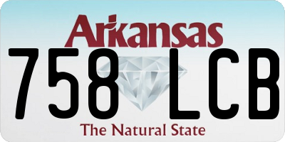 AR license plate 758LCB