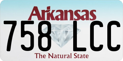 AR license plate 758LCC