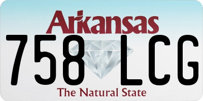 AR license plate 758LCG