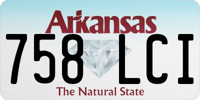 AR license plate 758LCI