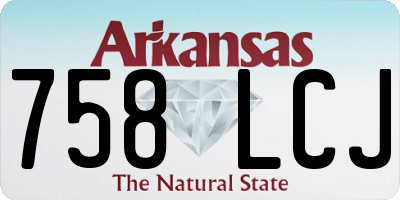 AR license plate 758LCJ