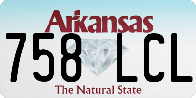 AR license plate 758LCL