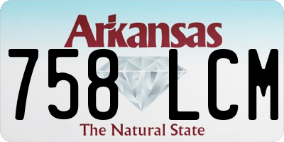 AR license plate 758LCM