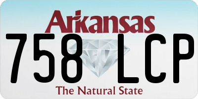 AR license plate 758LCP