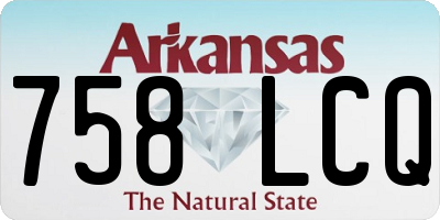 AR license plate 758LCQ