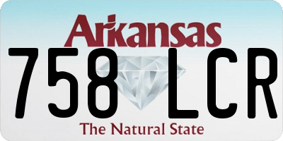 AR license plate 758LCR