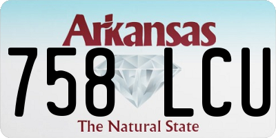 AR license plate 758LCU