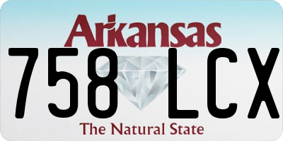 AR license plate 758LCX