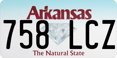 AR license plate 758LCZ
