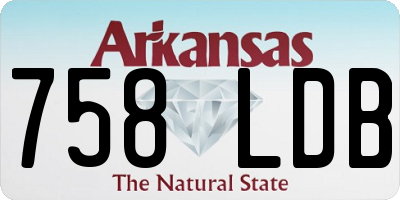 AR license plate 758LDB