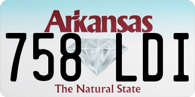 AR license plate 758LDI