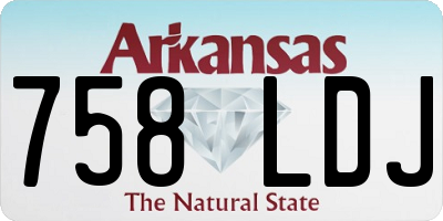 AR license plate 758LDJ